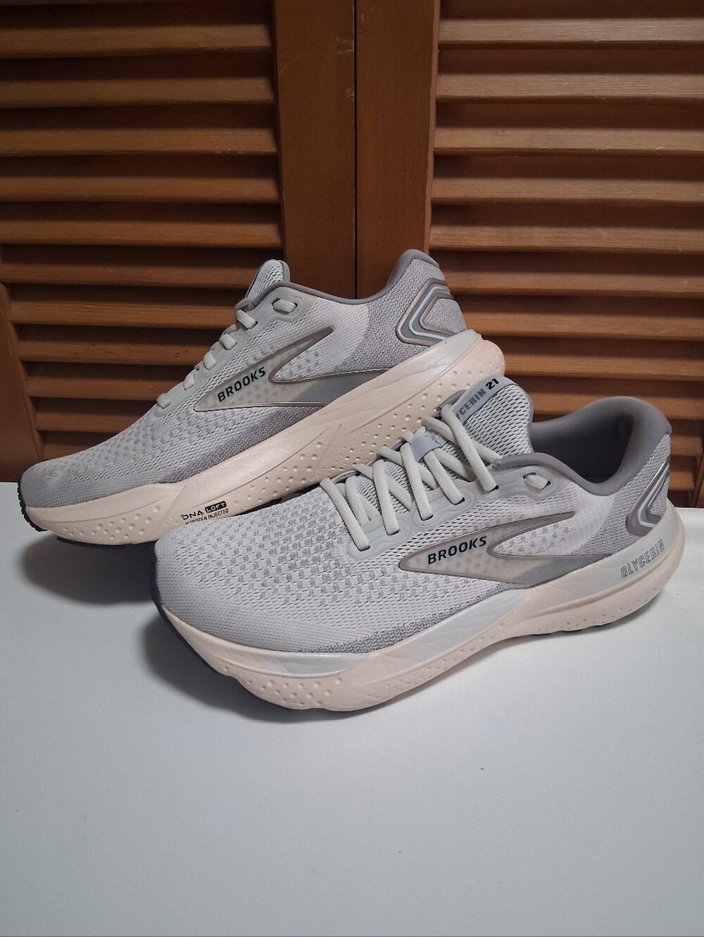 Brooks Glycerin 21 Grey/Frost Grey/Champagne Men's Running Shoe * Size: 10.5